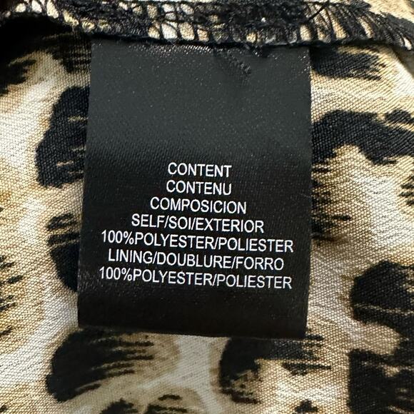 Charles Henry Leopard Print Button Front Dress Size XL - Picture 7 of 8